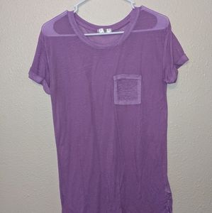 Sheer purple t shirt